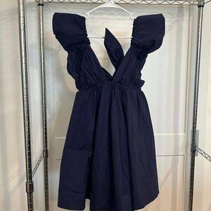 Blue Baby Doll Dress with pockets